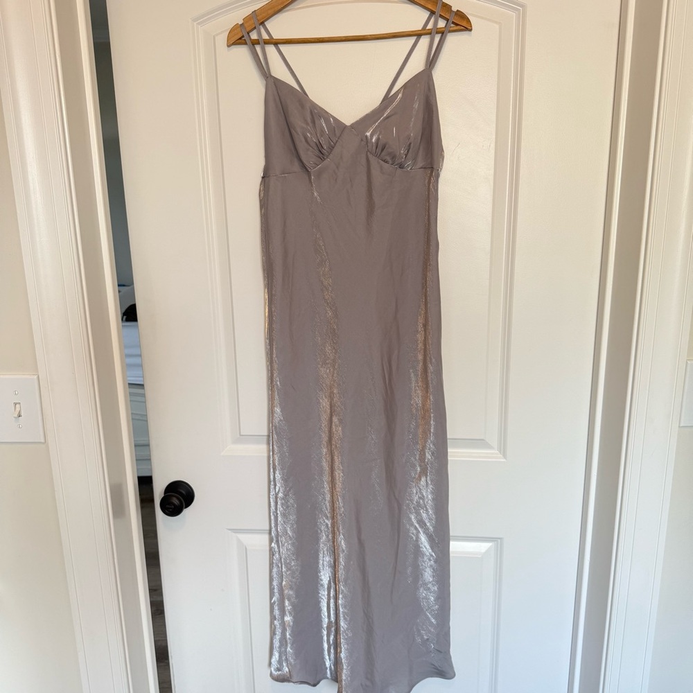 Women’s Gray/Silver Maxi Dress size medium